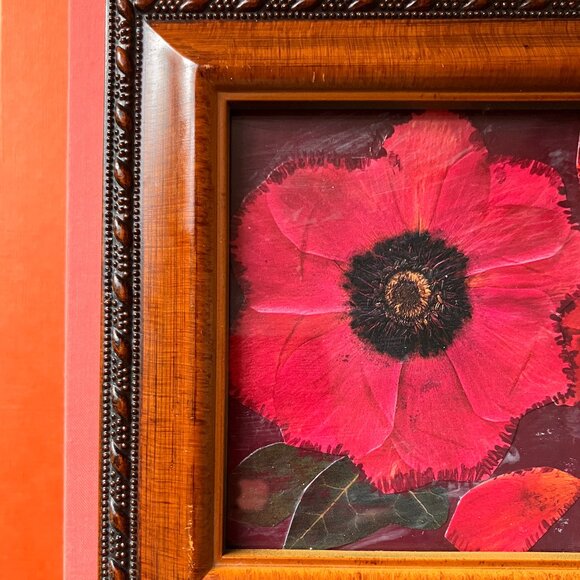 Vintage Wooden Music Box with Original Decoupage Art Insert, Photo Frame Box - Picture 3 of 10